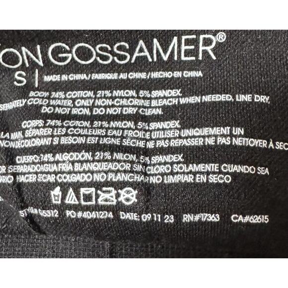 On Gossamer Cabana Black Cotton Seamless Strapless Bandeau G5312 Size Small - Picture 4 of 4